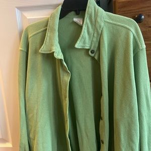 Oversized Like green button up sweater